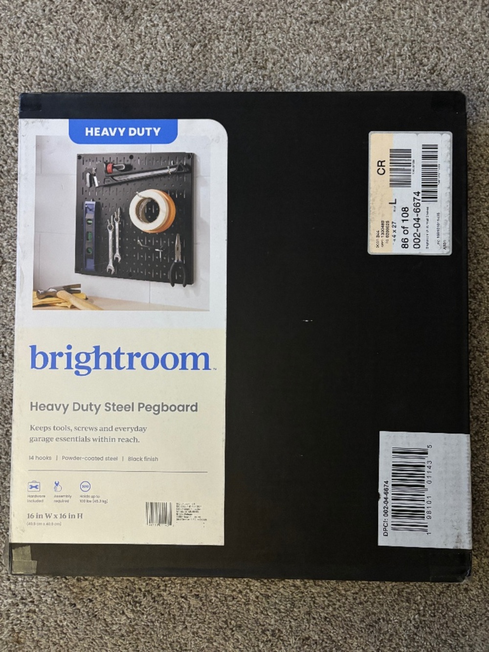Brightroom Heavy Duty Steel Peg Board